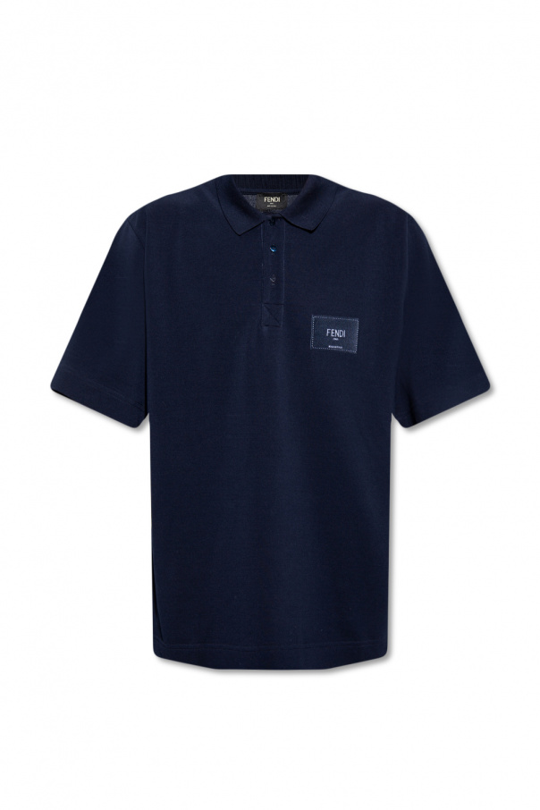 Navy blue Joma Solid Polo Manica Corta Hotel COE Fendi - Camisa